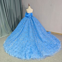 2024 Autumn New Sequin Party Dress Luxury Quinceanera Dresses Elegant Off The Shoulder Ball Gown Real Photo Prom Dress For Girl