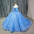 2024 Autumn New Sequin Party Dress Luxury Quinceanera Dresses Elegant Off The Shoulder Ball Gown Real Photo Prom Dress For Girl