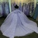 2024 Lavender Quinceanera Dress Sleeveless Girl Sweet 15 16 Birthday Beads Bow Tull Vestidos De Fiestaday Princess Pageant