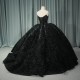 Black Charro Quinceanera Dresses Ball Gown Strapless Lace Up Sequins Mexican Sweet 16 Dresses 15 Anos vestidos de 15 quinceanera