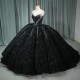 Black Charro Quinceanera Dresses Ball Gown Strapless Lace Up Sequins Mexican Sweet 16 Dresses 15 Anos vestidos de 15 quinceanera