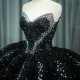 Black Charro Quinceanera Dresses Ball Gown Strapless Lace Up Sequins Mexican Sweet 16 Dresses 15 Anos vestidos de 15 quinceanera