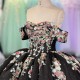 Customized Vestidos De XV Anos Sequin Quinceanera Dresses Scoop Appliques Sweet 16 Birthday Ball Gown Party Dress