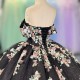 Customized Vestidos De XV Anos Sequin Quinceanera Dresses Scoop Appliques Sweet 16 Birthday Ball Gown Party Dress