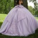 Mexico Lavender Off The Shoulder Ball Gown Quinceanera Dress Appliques Lace Beaded Birthday Party Gowns Sweet 16 vestidos de 15