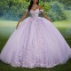 Mexico Lavender Off The Shoulder Ball Gown Quinceanera Dress Appliques Lace Beaded Birthday Party Gowns Sweet 16 vestidos de 15