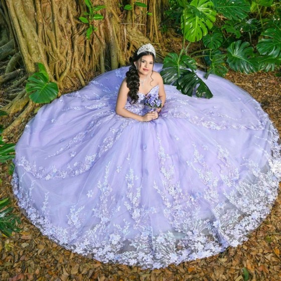 Off The Shoulder Lavender Quinceanera Dress Lace Applique Beading Tull Mexican Sweet 16 Vestidos De XV 15 Anos Birthday