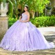 Off The Shoulder Lavender Quinceanera Dress Lace Applique Beading Tull Mexican Sweet 16 Vestidos De XV 15 Anos Birthday