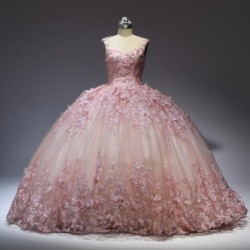 Pink Quinceanera Dress Fashion Organza Party Dress Luxury Spring Diamonds Tassel Ruffles vestidos de festa