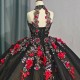 Quinceanera Dresses Ball Gown Appliques Sleeveless Tulle Floral Pearl Sweet 16 Dresses 15 Anos Mexican vestido de 15 quinceanera