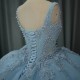 Real Picture Royal Blue Quinceanera Dresses Appliques Beaded Tiered Sweet 16 Princess Prom Party Dress Vestido 15 14 Anos