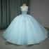 Real Picture Royal Blue Quinceanera Dresses Appliques Beaded Tiered Sweet 16 Princess Prom Party Dress Vestido 15 14 Anos