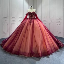 Red Quinceanera Dress Crystal Sleeveless Ball Gown Sweet 15 Evening Dress Beading Vestido De Quinceanera