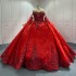 Red Quinceanera Dress Crystal Sweet 15 Evening Dress Sleeveless Ball Gown Beading Vestido De Quinceanera