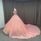 Romantic Quinceañera Dresses Ball Gown Vestidos De 15 Años Pink Appliques Beading Vestido De Formatura Elegante