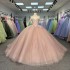 Scoop Neck Quinceanrra Prom Dresses Customized Beautiful Ball Gown Appliques Princess Long Glitter Sweet 16 Dress Vestido