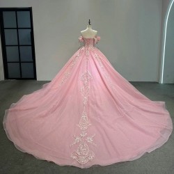 Short Sleeves Quinceanera Dresses for Girls Ball Gown Scoop Tulle Floor Length Promotion Vestido De 15 Anos Customised