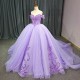 Sparkling Purple Sweetheart Quinceanera Dress 2024 Appliques Beads Party Sweet Ball Gown Graduation Prom Gowns vestidos 15 anos