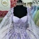 Sparkly Lavender Princess Ball Gown Quinceanera Dresses 2024 Appliques Lace Beads Sweetheart Sequined Vestidos De 15 Anos