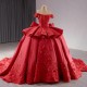 Surprise Price Red Quinceanera Dress Ball Gown Satin Floral Lace Applique Mexico Sweet 15 Vestido De 15 Anos