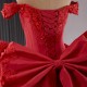 Surprise Price Red Quinceanera Dress Ball Gown Satin Floral Lace Applique Mexico Sweet 15 Vestido De 15 Anos