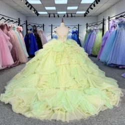 Yellow Quinceanera Dresses Ball Gown for Quinceanera Prom Party Evening Dress Customized Strapless Bridal Vestidos Noiva