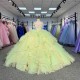 Yellow Quinceanera Dresses Ball Gown for Quinceanera Prom Party Evening Dress Customized Strapless Bridal Vestidos Noiva