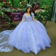 3D Flowers Lavender Shiny Ball Gown Quinceanera Dresses Appliques Lace Beads With Cape Corset Vestidos De 15 Anos