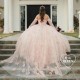 Beading Pink Shiny Ball Gown Quinceanera Dress Corset Lace Appliques Flower Sequins With Cape Sweet 16 Dress Vestidos De XV 15