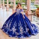 Beads Navy Blue Shiny Lace Appliques Quinceanera Dress Ball Gown Tassel Vestidos De 15 Quinceanera Cocktail Dresses Vestidos De