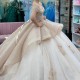 Glitter Ivory Crystal Ruffles Ball Gown Quinceanera Dresses Off The Shoulder Applique Beading Corset Vestido De 15 Anos