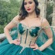 Haute Couture Gorgeous Green Shiny Quinceanera Dresses Gold Applique Ball Gown Princess Birthday Party Sweet