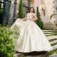 Light Champagne Satin Ball Gown Quinceanera Dresses Party Applique Lace Beads Off the Shoulder Cinderella 16 Princess Gowns