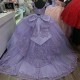 Luxury Glittering Lavender Sweetheart Off-Shoulder Quinceanera Dresses Applique Lace Vestidos De 15 Anos Birthday Party Corset