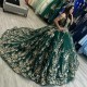 Luxury Green Sweetheart Quinceanera Dresses Gold Lace Applique Off The Shoulder Sweet 16 Dress vestido de 15 anos Prom Gowns