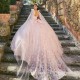 Luxury Lavender Quinceanera Dressess 2024 With Cape Applique Lace Beads Bow Ball Gowns Sweet 16 Dress Vestidos De 15 Anos