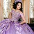 Luxury Lavender Shiny Quinceanera Dress 2024 Princess Applique Lace Beads Sweet 15 16 Birthday Party Gown Vestido De 15 Anos