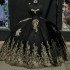 Mexico Black Off The Shoulder Quinceanera Dresses 2024 Sparkly Sequined Gold Applique Lace Beads Corset Ball Gown Sweet 16 15