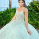 Mint Green Princess Dresses For Quinceanera Applique Lace With Cape Ball Gown Sweet 16 Dresses Gala Vestido De 15 Anos