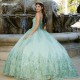 Mint Green Vestido De 15 Anos Princess XV Quinceanera Dresses With Cape Butterfly Applique Beadig Sweet 16 Prom Gowns