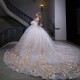 Off Shoulder Champagne Shiny Quinceanera Dress Princess Prom Ball Gown Sweet 16 XV Years Old Miss Flower Birthday Mexican Dress