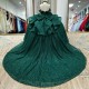 Off Shoulder Emerald Green Quinceanera Dresses Ball Gown Crystal Tulle Formal Princess Birthday Party Vestidos De 15 Anos