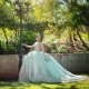 Off Shoulder Light Green Glittered Quinceanera Dress Gold Applique Lace With Cape Long Sleeved Vestidos Prom Vestidos De Baile