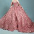 Off Shoulder Pink Shiny Princess Quinceanera Dress Lace Beading Crystal Pearls Tull Sweet 16 Birthday Party Gown Vestidos De 15