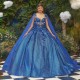 Off The Shoulder Navy Blue Shiny Quinceanera Dress Ball Gown Sequined Lace Applique Beading Sweet 16 Vestidos De 15 Anos