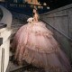 Off The Shoulder Pink Quinceanera Dresses Princess Prom Gown Tulle Lace Up Gold Appliques Beads Sweet 15 16 Dress Balll Gown