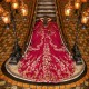 Off the Shoulder Ball Gown Red Quinceanera Dress Corset Gold Lace Appliques Beading Sweet 16 Dress Vestidos De XV Anos