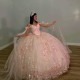 Off the Shoulder Pink Princess Sweetheart Ball Gown Quinceanera Dress Beaded Appliques Flower Party Gowns Vestidos De 15 Anos