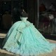 Romantic Mint Green Siny Sweetheart Quinceanera Dress For 15 Party Princess Appliques Flowers Birthday Party Dress