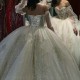 Sexy Sweetheart Ball Gown Quinceanera Dresses Long Sleeved Beading Crystal Lace Cinderella Princess Birthday Party Vestidos De